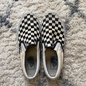 Checkered Slip On Vans